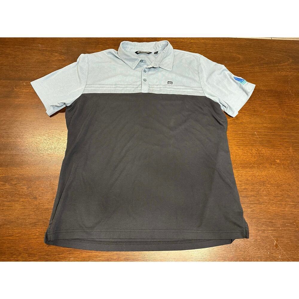 Travis Matthew Pima Cotton Blend Golf Polo Men XXL Blue Preppy Academia Twee